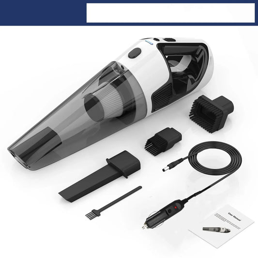 Corded Handheld Car Vacuum Cleaner - 10kPa Strong Suction, 120W Power with LED Light & Washable HEPA Filter(black) - Mekamart Australia