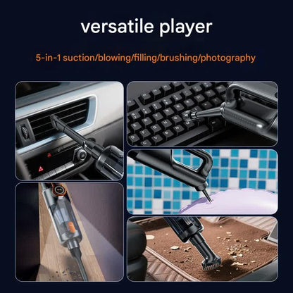 Multi-Function Cordless Handheld Vacuum Cleaner & Blower - Powerful Brushless Motor with Digital Display(Gray Orange) - Mekamart Australia