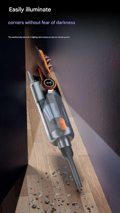 Multi-Function Cordless Handheld Vacuum Cleaner & Blower - Powerful Brushless Motor with Digital Display(Gray Orange) - Mekamart Australia