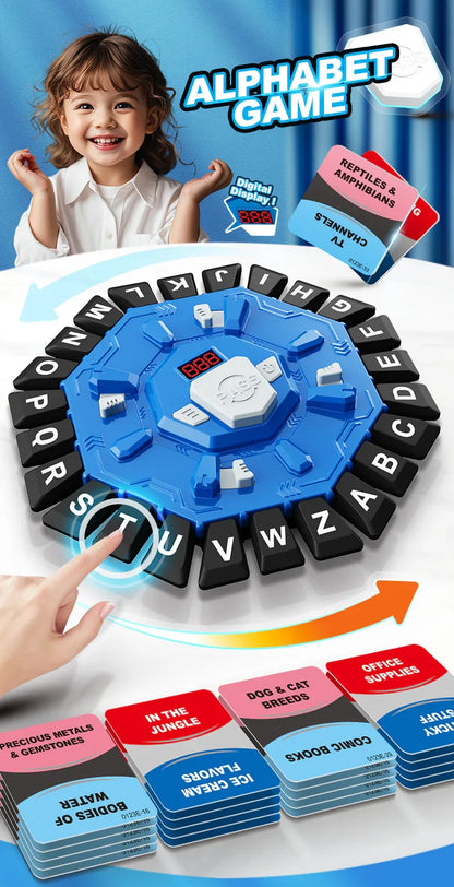 2pc Electronic Alphabet Categories Game - Fast-Paced Word Challenge for Family Fun(blue) - Mekamart Australia