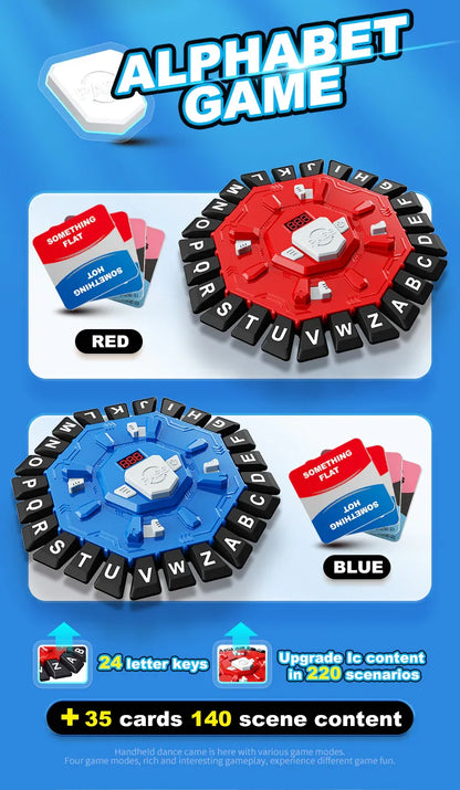 2pc Electronic Alphabet Categories Game - Fast-Paced Word Challenge for Family Fun(blue) - Mekamart Australia