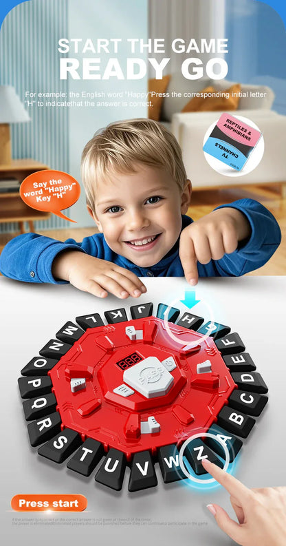 2pc Electronic Alphabet Categories Game - Fast-Paced Word Challenge for Family Fun(blue) - Mekamart Australia