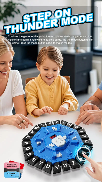 2pc Electronic Alphabet Categories Game - Fast-Paced Word Challenge for Family Fun(blue) - Mekamart Australia