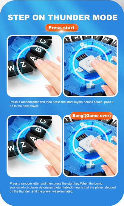 2pc Electronic Alphabet Categories Game - Fast-Paced Word Challenge for Family Fun(blue) - Mekamart Australia