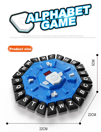 2pc Electronic Alphabet Categories Game - Fast-Paced Word Challenge for Family Fun(blue) - Mekamart Australia