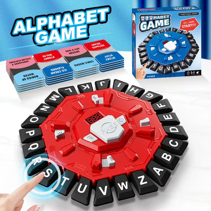 2pc Electronic Alphabet Categories Game - Fast-Paced Word Challenge for Family Fun(red) - Mekamart Australia
