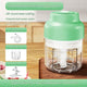 Powerful Mini Electric Food Chopper - USB Rechargeable Cordless Garlic & Meat Mincer(green 320ml + 6-blade knife) - Mekamart Australia