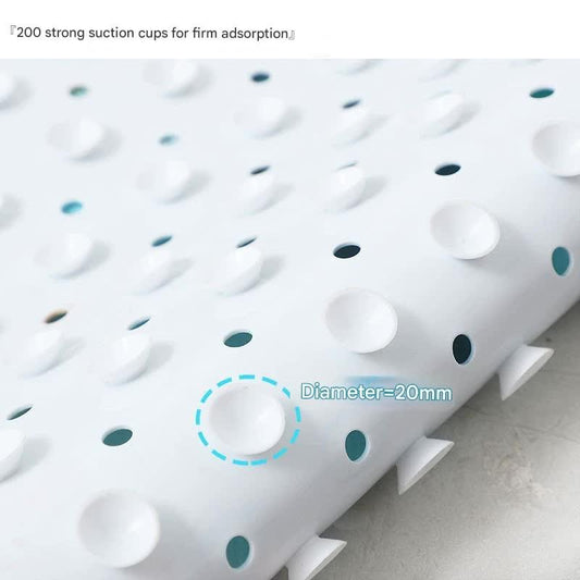 Non-Slip PVC Bath & Shower Mat with Suction Cups and Drainage Holes - Cartoon Ocean Theme(Blonde Mermaid) - Mekamart Australia