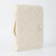 Beige Elegant Quilted Bible Cover - Protective Book Case with Carry Handle