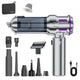 Silver and Purple 4-in-1 Cordless Handheld Vacuum Cleaner - Powerful 16KPa Suction with Brushless Motor, Blower & Air Pump - Mekamart Australia