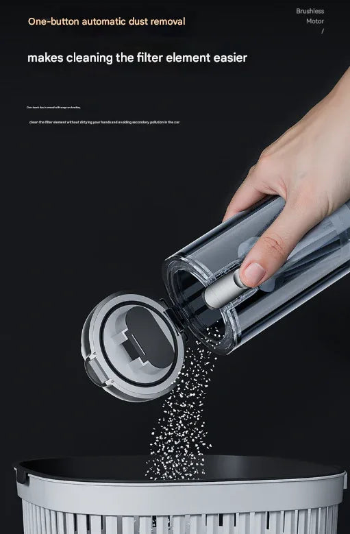 Silver and Purple 4-in-1 Cordless Handheld Vacuum Cleaner - Powerful 16KPa Suction with Brushless Motor, Blower & Air Pump - Mekamart Australia