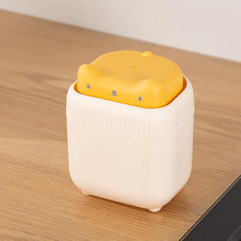 2 Pcs Yellow Cute Cat Press-to-Dispense Soap Pump & Sponge Caddy for Kitchen Sink - Mekamart Australia