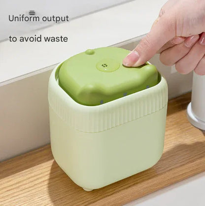2 Pcs ( Green + Yellow ) Cute Cat Press-to-Dispense Soap Pump & Sponge Caddy for Kitchen Sink - Mekamart Australia