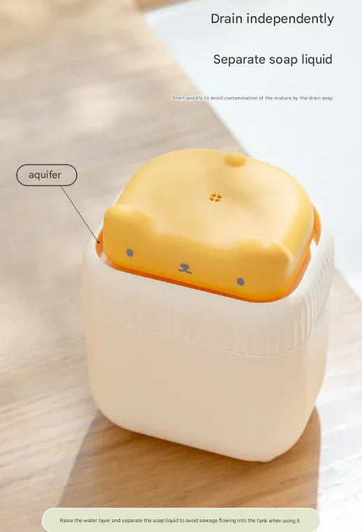 2 Pcs ( Green + Yellow ) Cute Cat Press-to-Dispense Soap Pump & Sponge Caddy for Kitchen Sink - Mekamart Australia