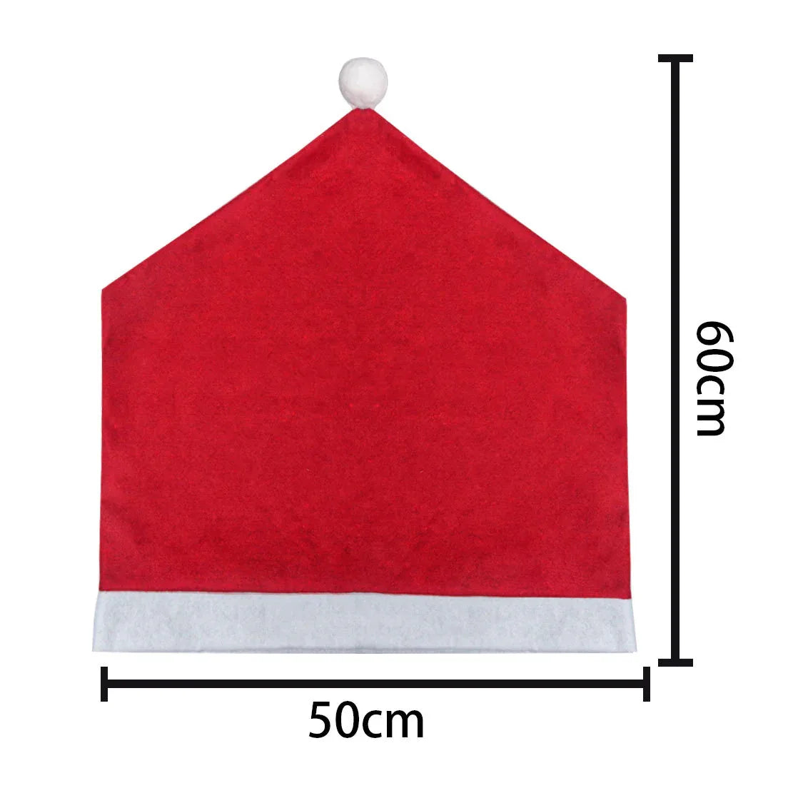 Red Festive Santa Hat Dining Chair Covers - Set of 8 for Holiday Party Decoration - Mekamart Australia