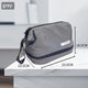 Grey Chic Dual-Compartment Makeup & Toiletry Bag - Large Capacity Travel Organizer with Brush Holder - Mekamart Australia