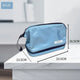 Blue Chic Dual-Compartment Makeup & Toiletry Bag - Large Capacity Travel Organizer with Brush Holder - Mekamart Australia