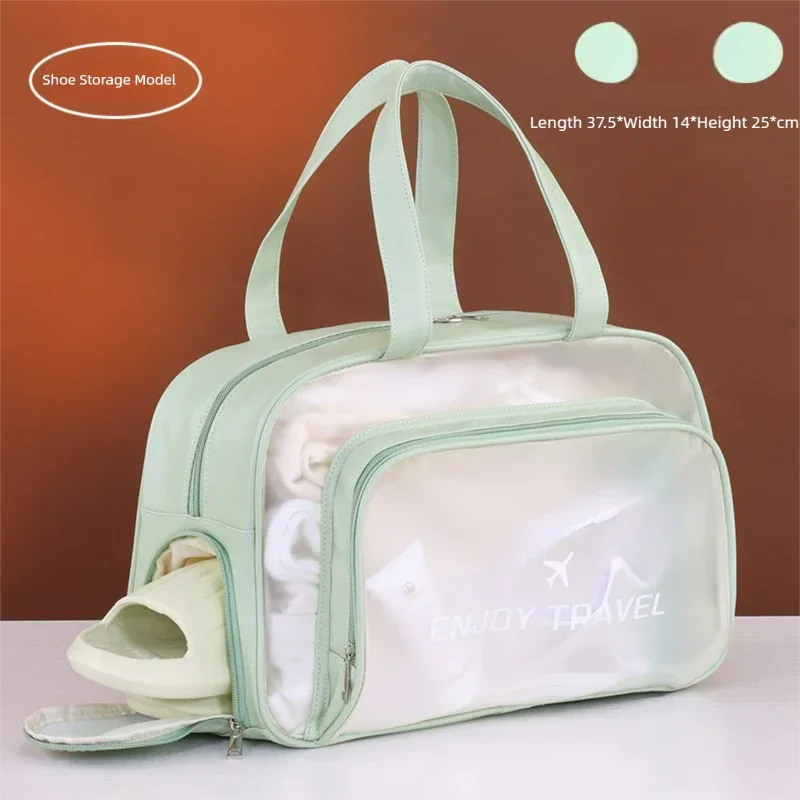 Green Waterproof Wet Dry Separation Travel Bag - Gym, Beach, Swim, Sports Tote with Shoe Compartment(Filming props are not included) - Mekamart Australia