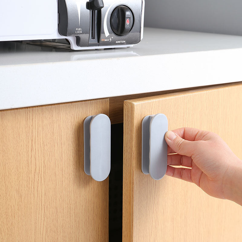 White 10-Pack No-Drill Window Handle Cabinet Pulls - Adhesive Mounting for Easy Installation
