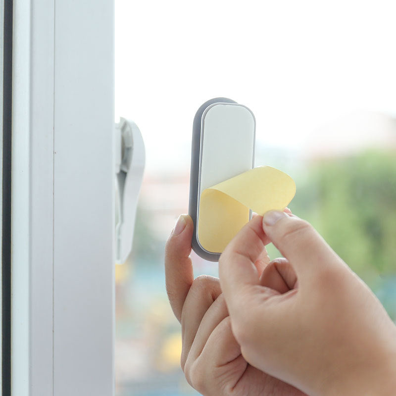 White 10-Pack No-Drill Window Handle Cabinet Pulls - Adhesive Mounting for Easy Installation