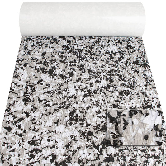Snow Camouflage EVA Boat Deck Mat - Non-Slip, Waterproof Flooring for Yacht, Boat, and Outdoor Use(2400x300x5mm)