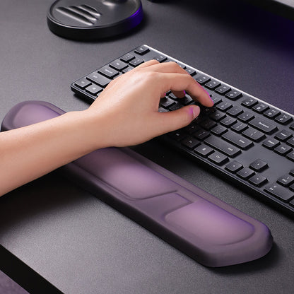 Green and White Comfortable Memory Foam Wrist Rest Set – Ergonomic Mouse Pad & Keyboard Hand Support for Office and Home Use