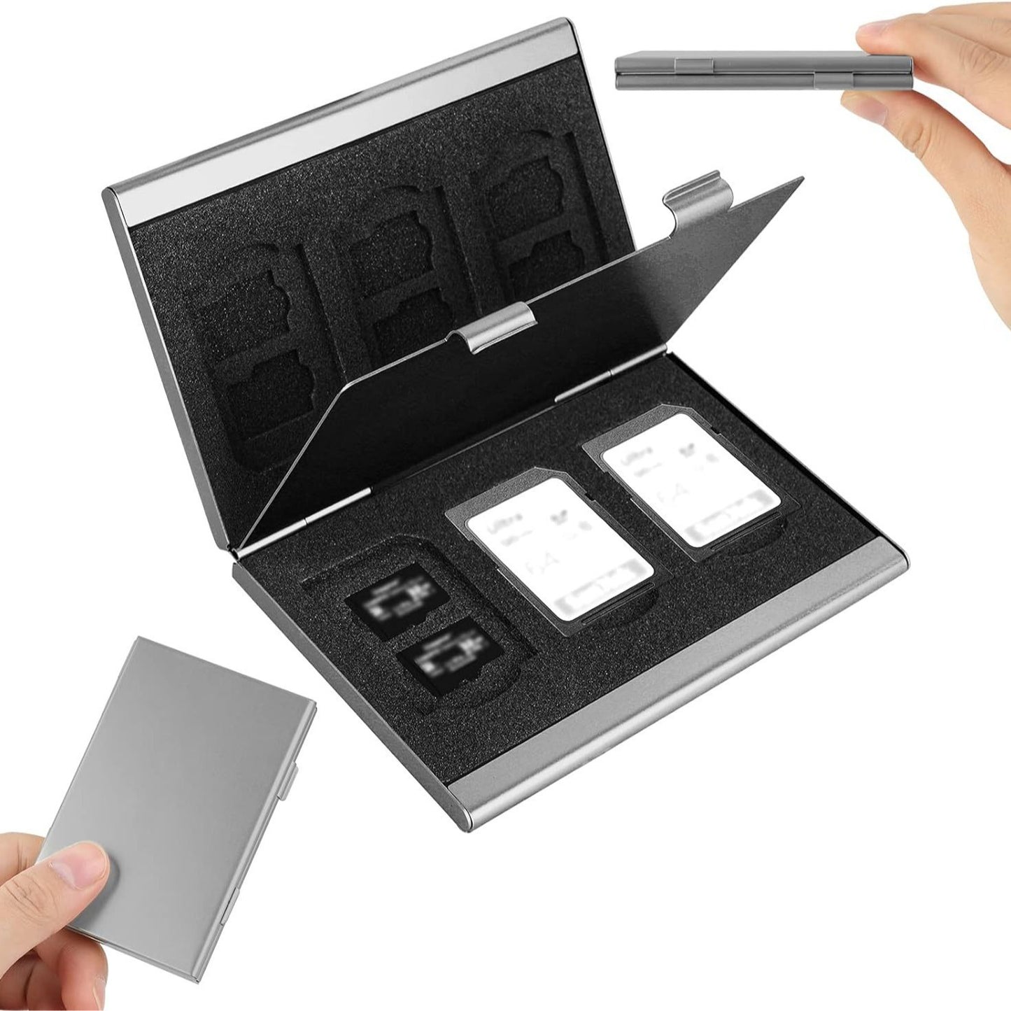 Red High-Quality Aluminum SD & TF Card Case – Premium Storage Solution for Memory Cards(Memory card not included)