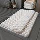 Luxury Plush Memory Foam Bath Mat with Foot Drying Panel - Super Absorbent & Non-Slip Bathroom Rug(Checkered beige) - Mekamart Australia
