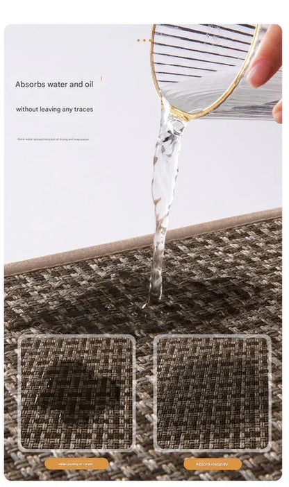 Absorbent & Dirt-Resistant Woven Kitchen Mat - Non-Slip Runner Rug for Home(Style Woven Gray) - Mekamart Australia