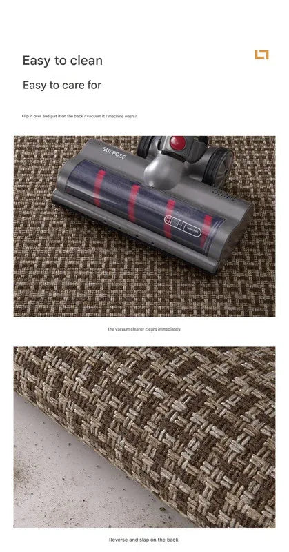 Absorbent & Dirt-Resistant Woven Kitchen Mat - Non-Slip Runner Rug for Home(Style Woven Gray) - Mekamart Australia