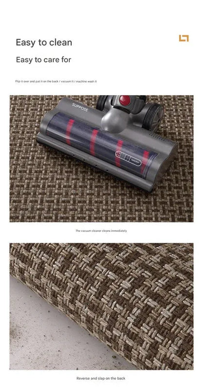 Absorbent & Dirt-Resistant Woven Kitchen Mat - Non-Slip Runner Rug for Home(Style Woven Gray) - Mekamart Australia