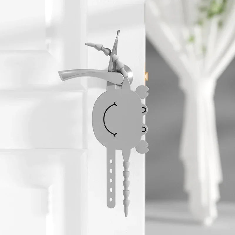 Grey (6-Pack) Cute Crab Door Slam Stopper Set- Silicone Anti-Pinch & Quiet Latch Guard - Mekamart Australia