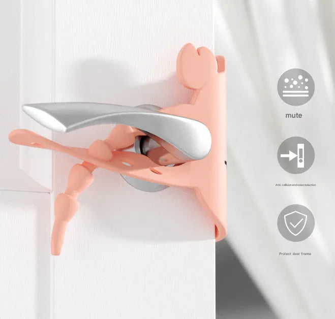 Grey (6-Pack) Cute Crab Door Slam Stopper Set- Silicone Anti-Pinch & Quiet Latch Guard - Mekamart Australia