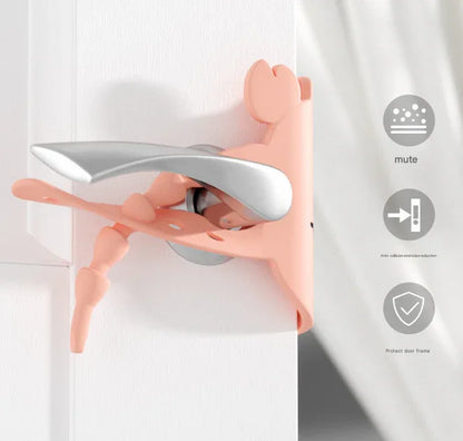 Grey (6-Pack) Cute Crab Door Slam Stopper Set- Silicone Anti-Pinch & Quiet Latch Guard - Mekamart Australia