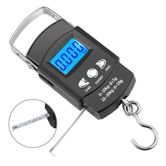 Heavy-Duty Digital Hanging Scale (2-Pack) - 50kg Portable Luggage & Fishing Scale with Backlit LCD
