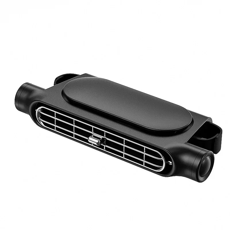 Black Car Seat Headrest Fan - USB Powered Bladeless Rear Seat Fan for Vehicle Cooling (175x75x34mm) - Mekamart Australia