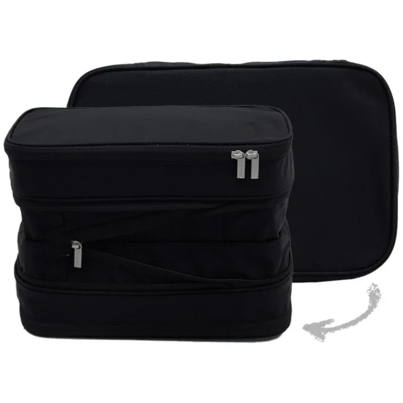 S Black Durable & Expandable Travel Packing Cube - Tear-Resistant & Water-Repellent Clothing Organizer with Double Zippers - Mekamart Australia