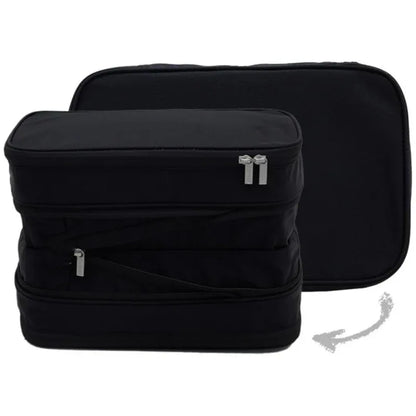 M Black Durable & Expandable Travel Packing Cube - Tear-Resistant & Water-Repellent Clothing Organizer with Double Zippers - Mekamart Australia