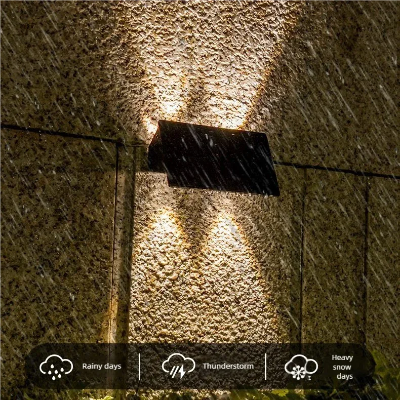 Solar Powered Up and Down Wall Light(yellow light) - Mekamart Australia