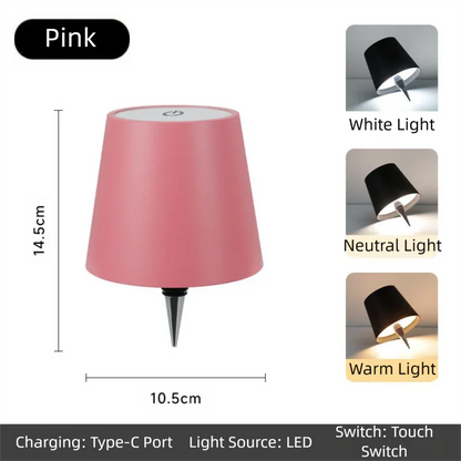 Pink Cordless Tri-Color Wine Bottle LED Lamp - Mekamart Australia