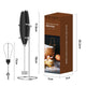 Black Battery-Powered Frother and Whisk with Stand - Mekamart Australia