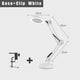 2-in-1 White LED Magnifier Desk Lamp With Base and Clip - Hands-Free, Dimmable 3-Color Light for Crafts & Workbench - Mekamart Australia