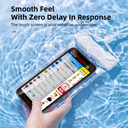3-PCS Blue IPX8 Waterproof Phone Pouch(19×11 CM) - Universal Touch Screen & Underwater Photo Case for Swimming, Snorkeling, and Beach