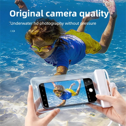3-PCS Blue IPX8 Waterproof Phone Pouch(19×11 CM) - Universal Touch Screen & Underwater Photo Case for Swimming, Snorkeling, and Beach
