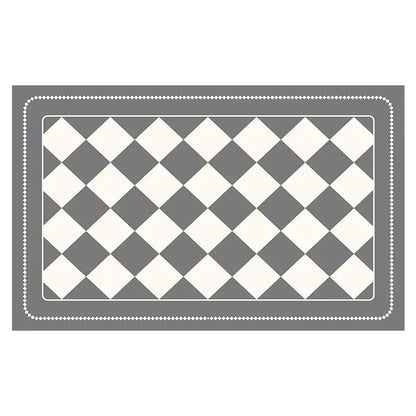Grey Checkered Design Loofah Texture Shower Mat (40x80cm) - Non-Slip PVC Bathroom Floor Mat, Quick-Draining, Anti-Mould & Massage Pad - Mekamart Australia