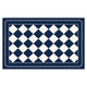 Dark Blue Checkered Design Loofah Texture Shower Mat (40x80cm) - Non-Slip PVC Bathroom Floor Mat, Quick-Draining, Anti-Mould & Massage Pad - Mekamart Australia