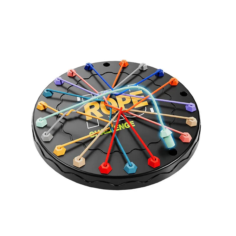 Rope Tangle Challenge Game (23x23CM) - Logic & Focus Educational Toy, Critical Thinking Puzzle for Kids & Family Interactive Fun - Mekamart Australia