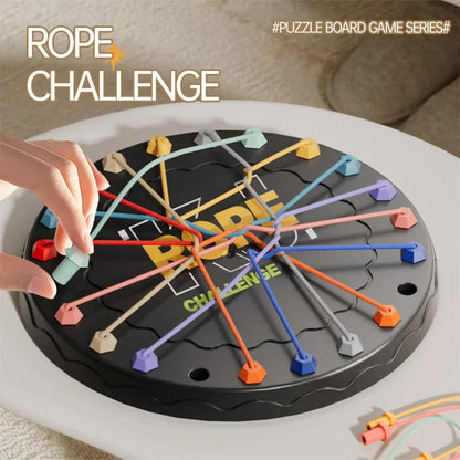 Rope Tangle Challenge Game (23x23CM) - Logic & Focus Educational Toy, Critical Thinking Puzzle for Kids & Family Interactive Fun - Mekamart Australia