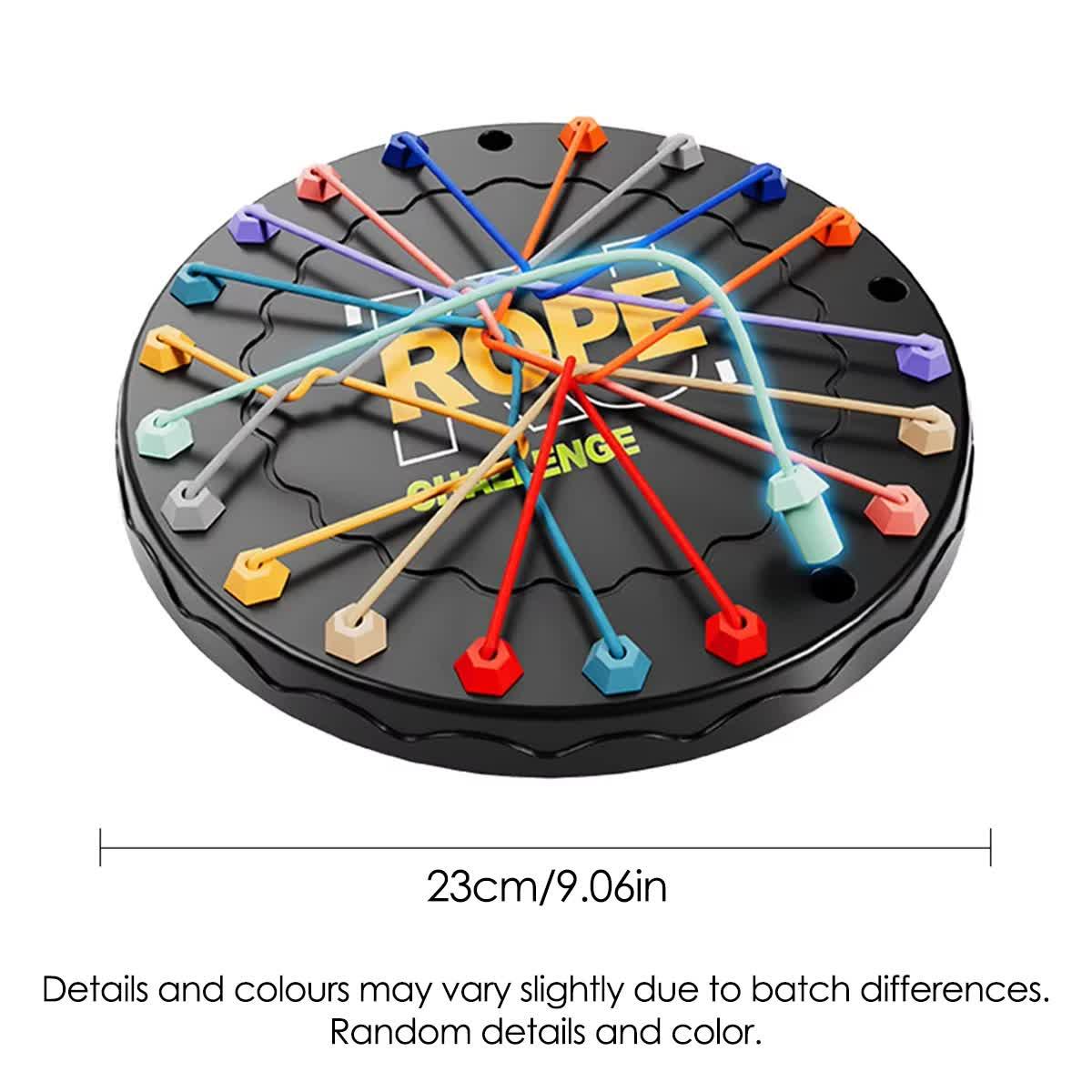 Rope Tangle Challenge Game (23x23CM) - Logic & Focus Educational Toy, Critical Thinking Puzzle for Kids & Family Interactive Fun - Mekamart Australia
