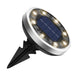 4-Pack New Solar LED In-Ground White Lights (Single 8.3x8.3x10 cm) - Stainless Steel & ABS Waterproof Outdoor Garden Pathway and Landscape Spike Lamp - Mekamart Australia